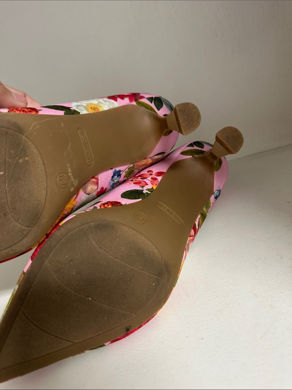 Nine West Pink Floral Pointed-Toe Heels - Picture 8 of 9